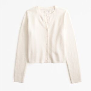 Abercrombie & Fitch Merino Wool Blend Slim Crew Cardigan